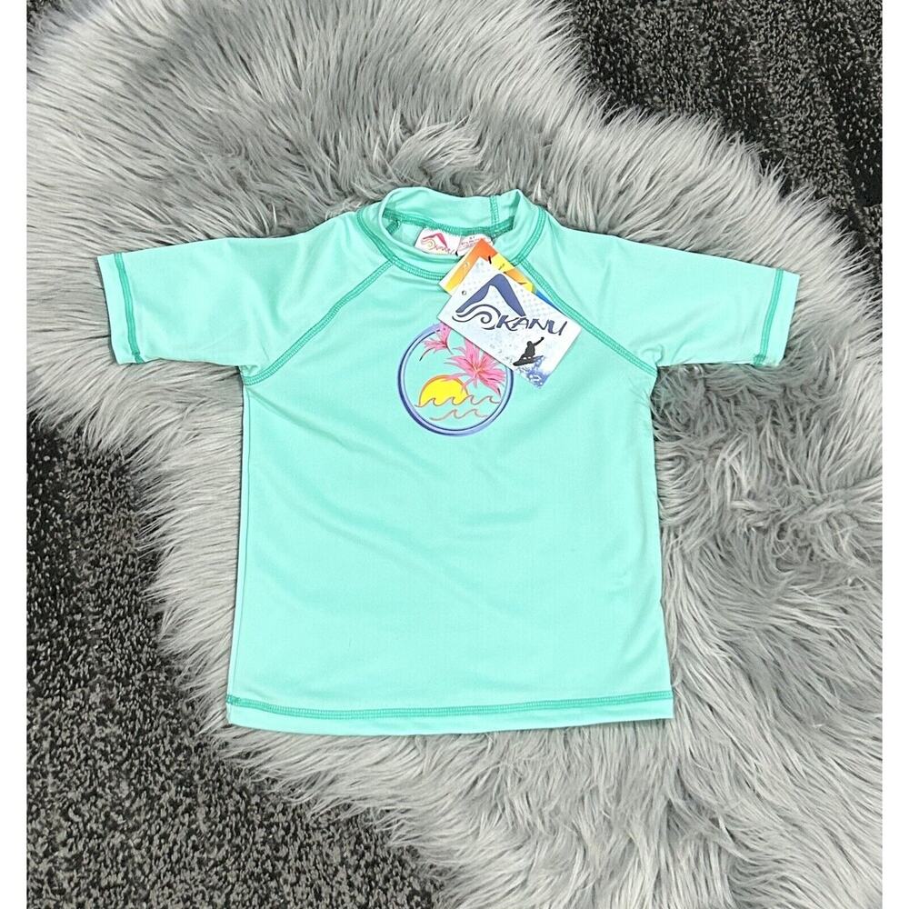 Kanu Surf Girls Karlie UPF‎ 50+ Rashguard Swim Shirt Cool Breeze Ice Green 5T